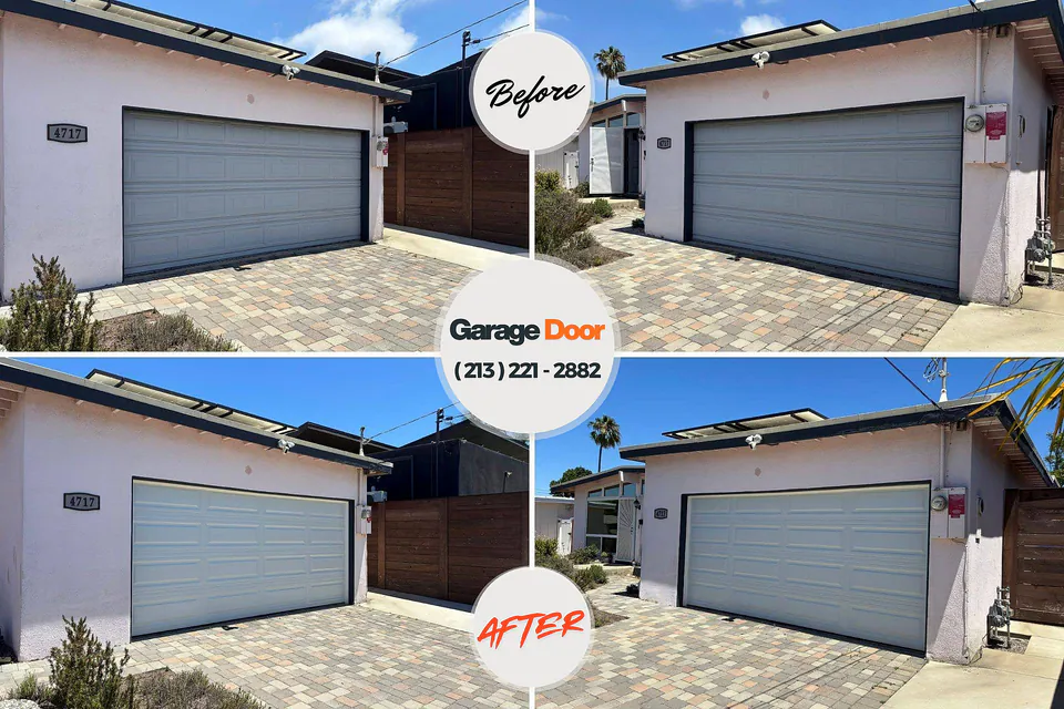Before and after: garage door repair Croton-on-Hudson, NY